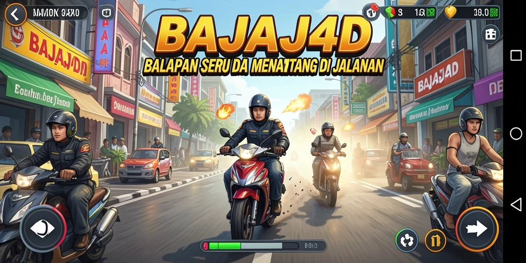 Tampilan gameplay seru di BAJAJ4D yang penuh kecepatan.