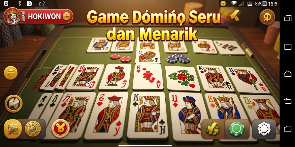 Screenshot HOKIWON menampilkan permainan Domino yang seru dan kompetitif.