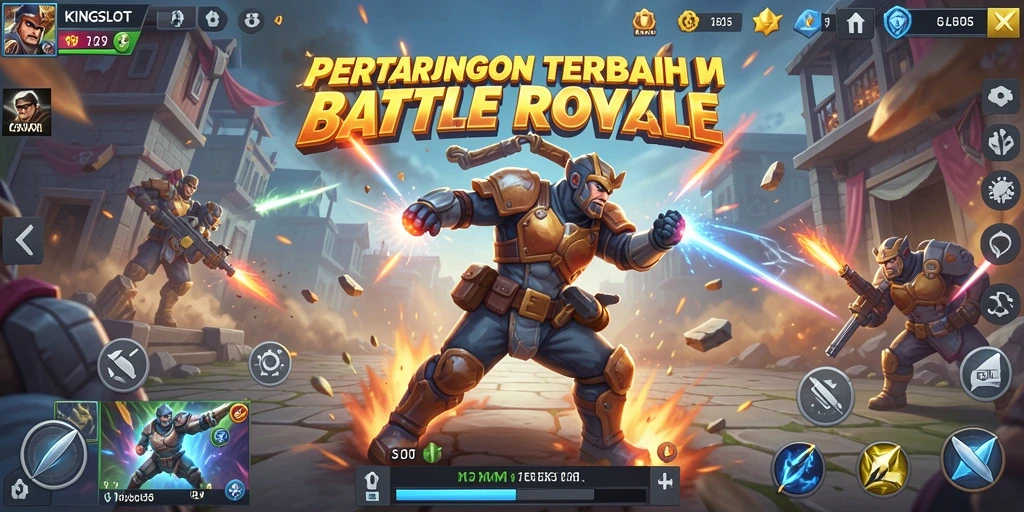 Gameplay seru dalam KINGSLOT dengan pertempuran intens.
