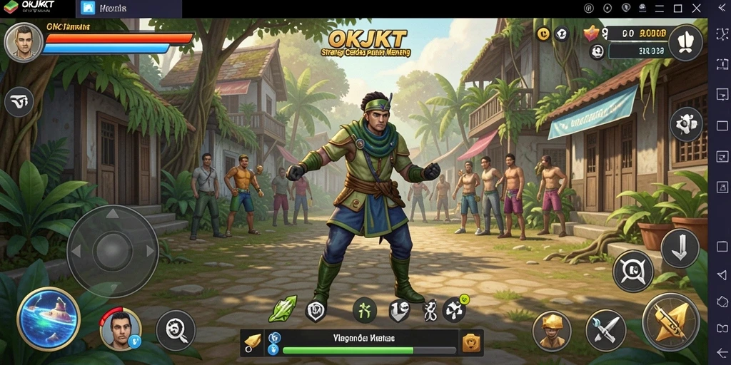 Tangkapan layar menampilkan aksi strategis dalam permainan OKJKT.