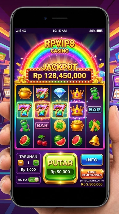 Tampilan utama aplikasi rpvip8 yang sederhana dan mudah digunakan.